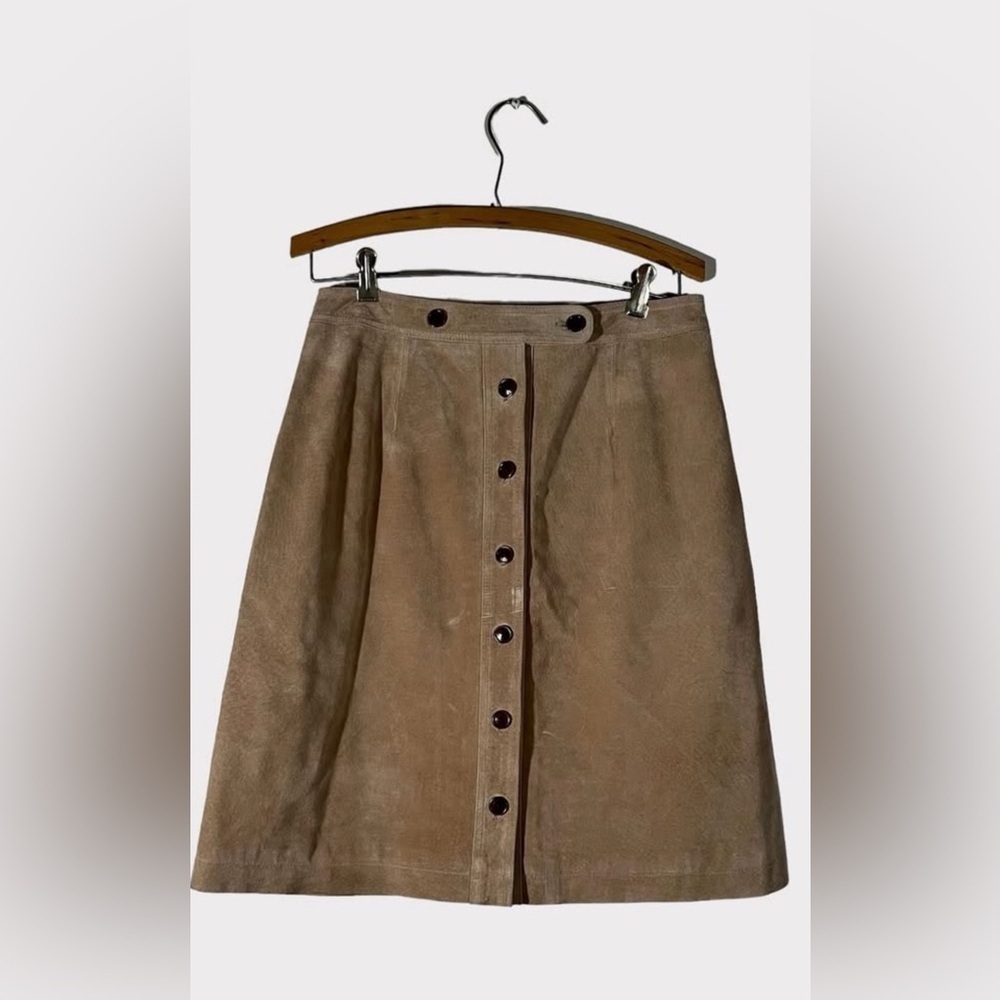 VTG Orvis Leather Skirt Size 8 Normcore Preppy  Western Classic Travel